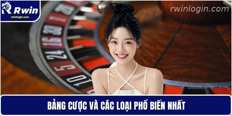 Bảng cược Roulette và các loại cược phổ biến
